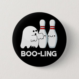 Badge Rond 5 Cm Boo-ling Drôle Halloween Bowling Ghost Pun Dark BG