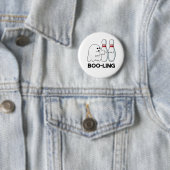 Badge Rond 5 Cm Boo-ling Funny Halloween Bowling Ghost Pun (En situation)