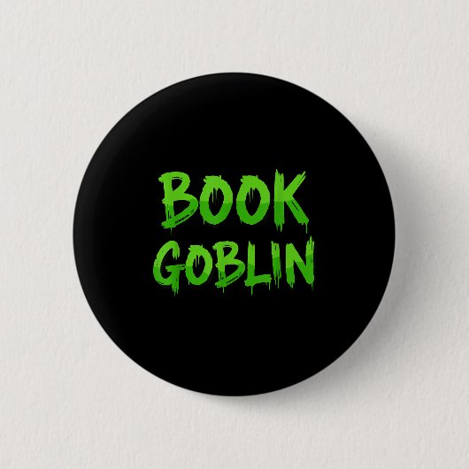 Badge Rond 5 Cm Book Goblin Funny Reading Or Writing School Studen (Devant)