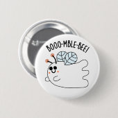 Badge Rond 5 Cm Boomble Bee Funny Ghost Bee Pun (Devant & derrière)