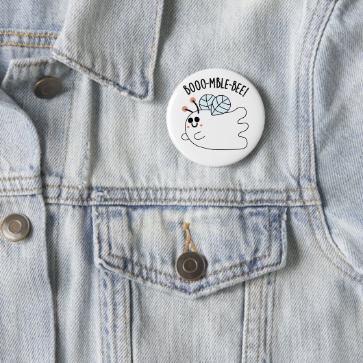 Badge Rond 5 Cm Boomble Bee Funny Ghost Bee Pun (En situation)