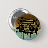 Badge Rond 5 Cm BoomBox (Devant & derrière)