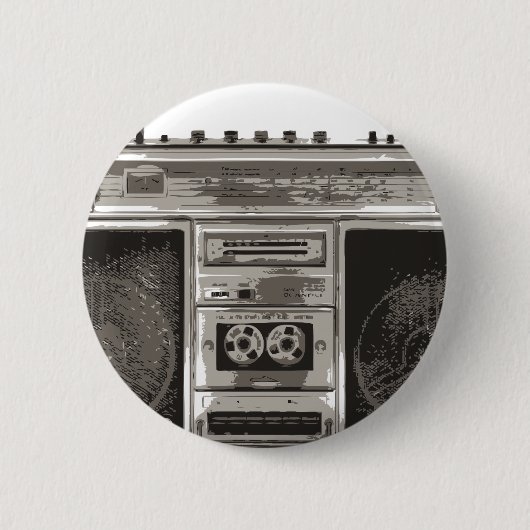 Badge Rond 5 Cm Boombox (Devant)