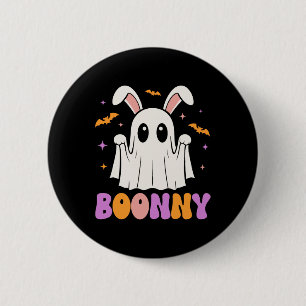 Badge Rond 5 Cm Boonny mignonne Bunny Ghost Halloween Hommes Femme