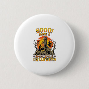 Badge Rond 5 Cm Booo Spectaculaire Halloween Sorcière Chaudron Châ