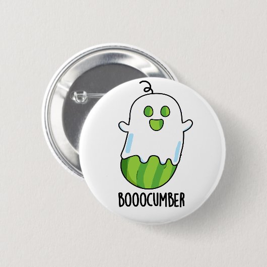 Badge Rond 5 Cm Booocumber Funky Ghost Concomber Pun (Devant & derrière)