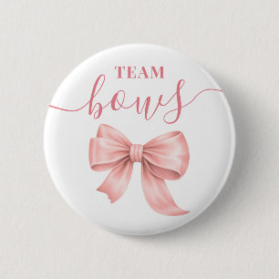 Badge Rond 5 Cm Boots ou Bows Révélation du sexe Rose Équipe Fille