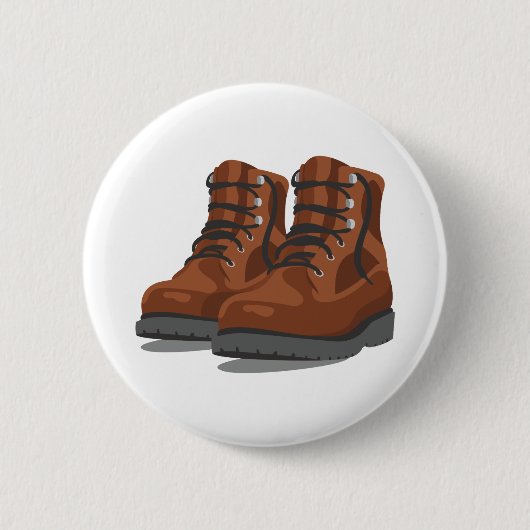 Badge Rond 5 Cm Boots Randonnées (Devant)
