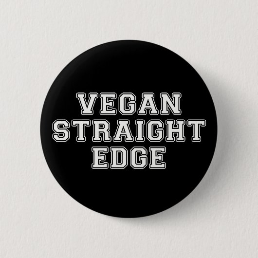 Badge Rond 5 Cm Bord droit végétalien (Devant)