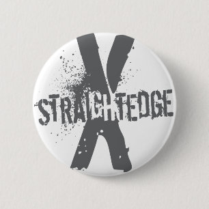 Badge Rond 5 Cm Bord droit X gris-foncé