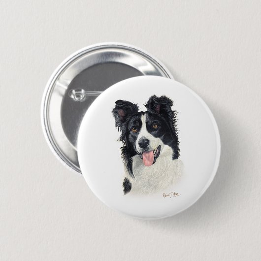 Badge Rond 5 Cm Border collie (Devant & derrière)