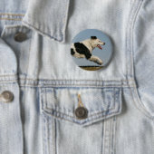 Badge Rond 5 Cm Border collie courant 2 (En situation)