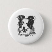 Badge Rond 5 Cm Border Collie Dog - Aussie Lover (Devant)