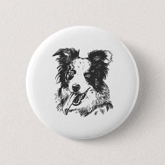 Badge Rond 5 Cm Border Collie Dog - Aussie Lover (Devant)