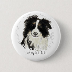 Badge Rond 5 Cm Border collie fait sur commande - collection de