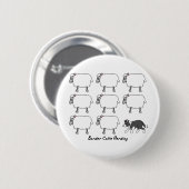 Badge Rond 5 Cm Border collie vivant en troupe le bouton de (Devant & derrière)