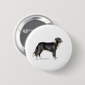 Badge Rond 5 Cm Bordure Collie (Devant & derrière)