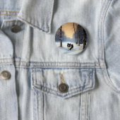 Badge Rond 5 Cm Bordure Collie Laisser neiger Noël (En situation)