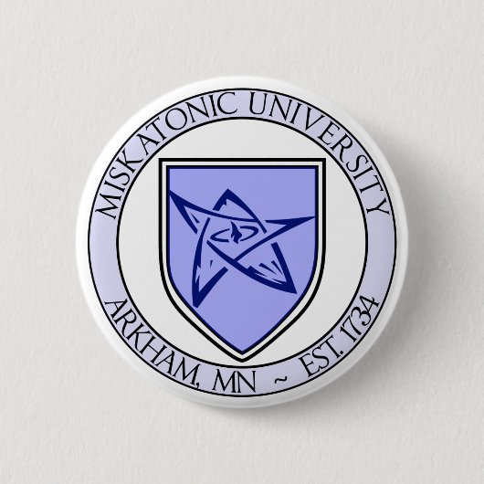 Badge Rond 5 Cm Borne 2" d'université de Miskatonic (Devant)