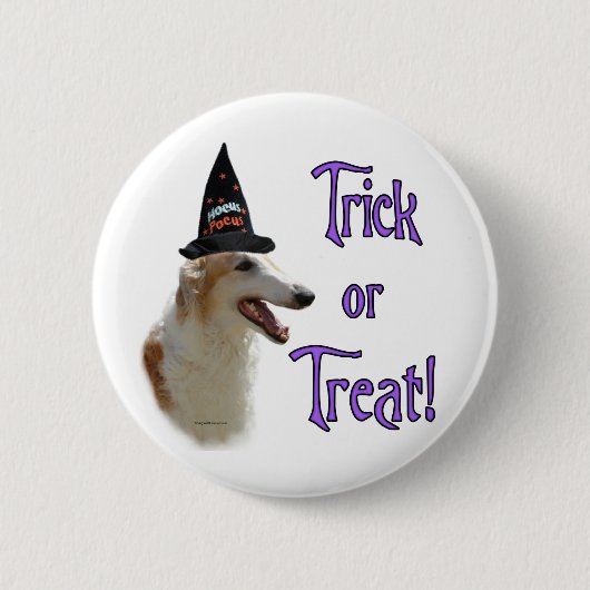 Badge Rond 5 Cm Borzoi Trick (Devant)