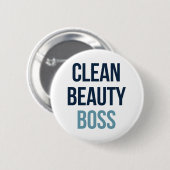 Badge Rond 5 Cm Boss de beauté propre (Devant & derrière)