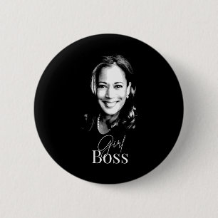 Badge Rond 5 Cm Boss Kamala Harris Pour Libéraux-Démocrates