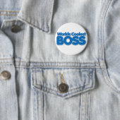 Badge Rond 5 Cm Boss le plus froid des mondes (En situation)