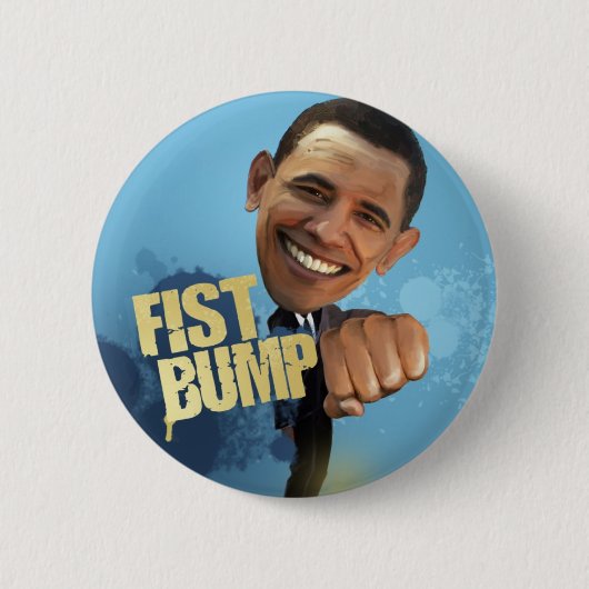 Badge Rond 5 Cm Bosse de poing de Barack (Devant)