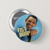 Badge Rond 5 Cm Bosse de poing de Barack (Devant & derrière)