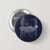 Badge Rond 5 Cm Boston brutal (version bleue) (Devant & derrière)
