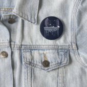 Badge Rond 5 Cm Boston brutal (version bleue) (En situation)