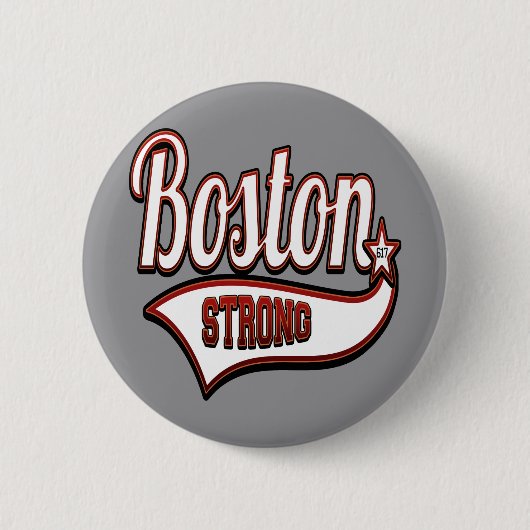 Badge Rond 5 Cm Boston élégant fort (Devant)