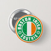 Badge Rond 5 Cm Boston Irish Southie (Devant & derrière)