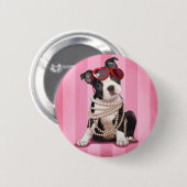 Badge Rond 5 Cm Boston Terrier (Devant & derrière)