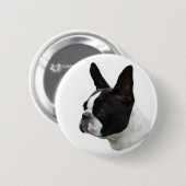 Badge Rond 5 Cm Boston Terrier (Devant & derrière)