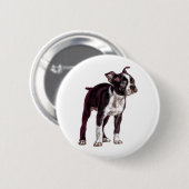 Badge Rond 5 Cm Boston Terrier (Devant & derrière)