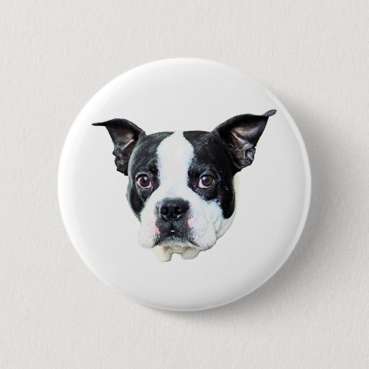Badge Rond 5 Cm Boston Terrier (Devant)