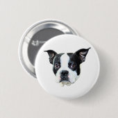 Badge Rond 5 Cm Boston Terrier (Devant & derrière)