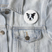 Badge Rond 5 Cm Boston Terrier (En situation)
