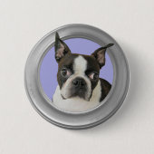 BADGE ROND 5 CM BOSTON TERRIER-BUTTON (Devant)