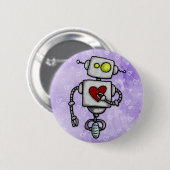 Badge Rond 5 Cm bot de coeur (Devant & derrière)