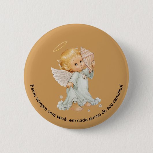 Badge Rond 5 Cm Boton Anjo (Devant)