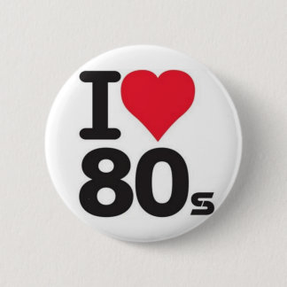 Badge Rond 5 Cm Boton I love années 80