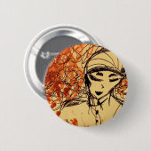 Badge Rond 5 Cm Boton - Je dessine Rose (Devant & derrière)