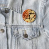 Badge Rond 5 Cm Boton - Je dessine Rose (En situation)