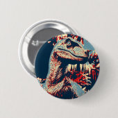 Badge Rond 5 Cm Boton Velociraptor (Devant & derrière)