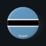 Badge Rond 5 Cm Botswana Drapeau mignon Patriotique<br><div class="desc">Bouton patriotique du drapeau du Botswana imprimé sur le bouton. Le nom du pays est subtilement intégré dans la conception du fond. Le texte est entièrement personnalisable à l'aide de la fonction "Customiser !". Ce beau Bouton du Botswana est le cadeau élégant pour toutes les occasions. © 2021 PaysDuMonde</div>