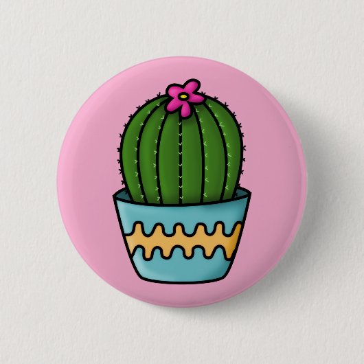Badge Rond 5 Cm Botton Linha Cactus (Devant)