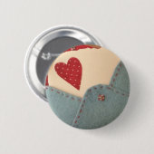 Badge Rond 5 Cm Botton Romantique (Devant & derrière)