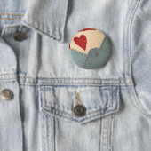 Badge Rond 5 Cm Botton Romantique (En situation)